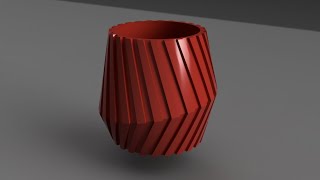 【立体設計通信110】Fusion360 溝付植木鉢 Flowerpot with a groove