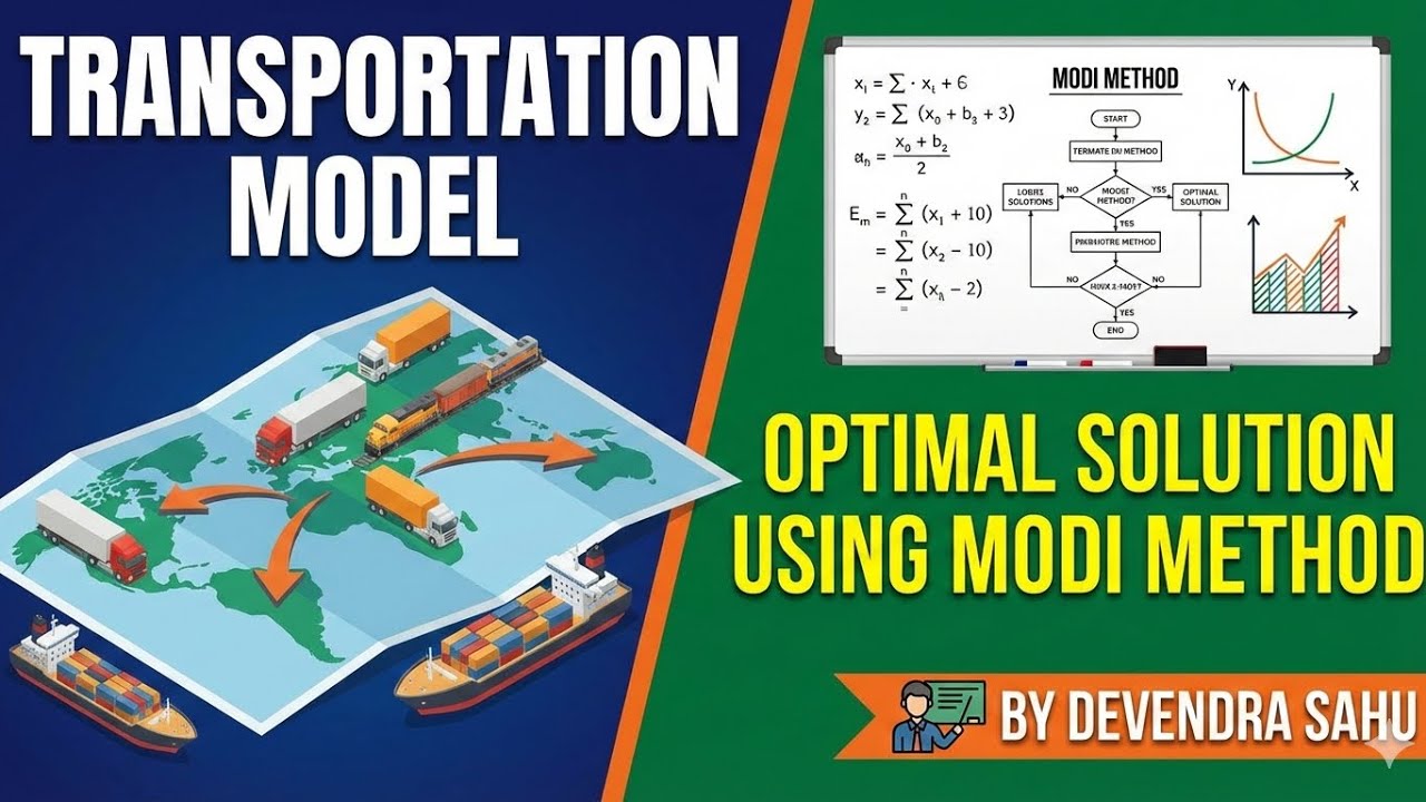 OPTIMUM SOLUTION BY MODI METHOD - YouTube