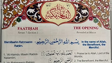 Learn Surah Al-Fatiha with English Translation|| تعلّم سورة الفاتحة || Learn Quran For Kids & Adults