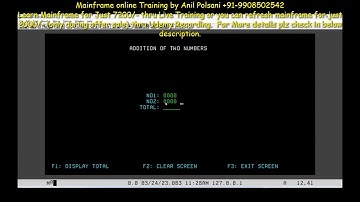 Mainframe CICS -Send Receive Return Command| Next Batch Details See Description |Free Mock Interview