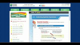 Big Ideas Math Website Part Two - The Student Tab