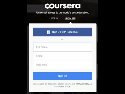 How to Login/Join coursera for online courses at mobile or PC for free and earn the certificate