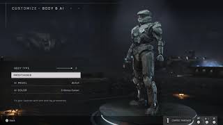 Halo Infinite Multiplayer - Customize Body & AI (Default) Body Type, Choose Voice. Nameplate & Color