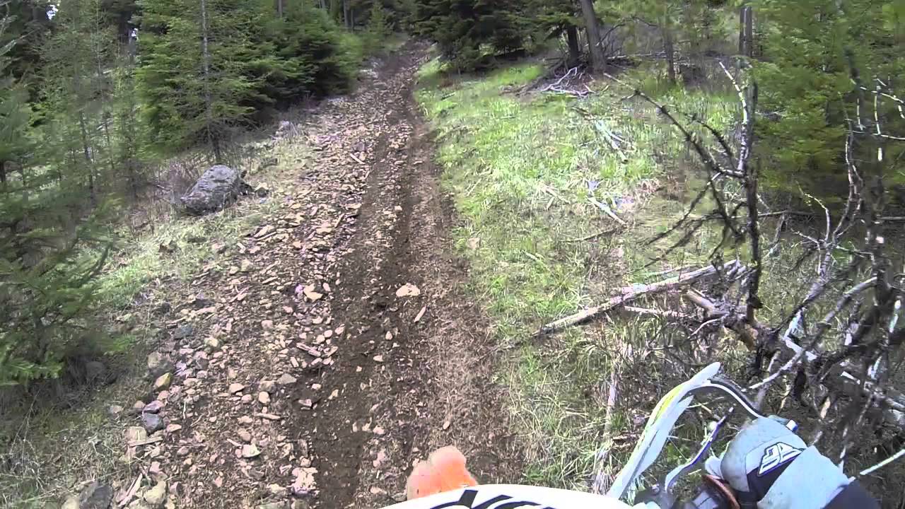 Michelle wearing my GoPro Hero 3 at the Heppner OHV Trails riding a