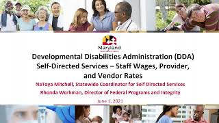 DDA Self Directed Services   Staff Wages, Provider and Vendor Rate and Exception Process Webinar