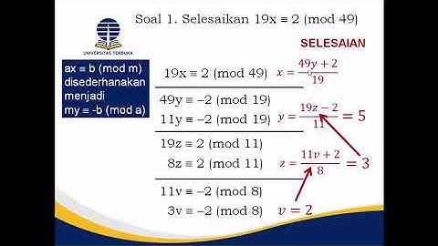 PENYELESAIAN KONGRUENSI LINEAR SIMULTAN DENGAN TEOREMA SISA CINA