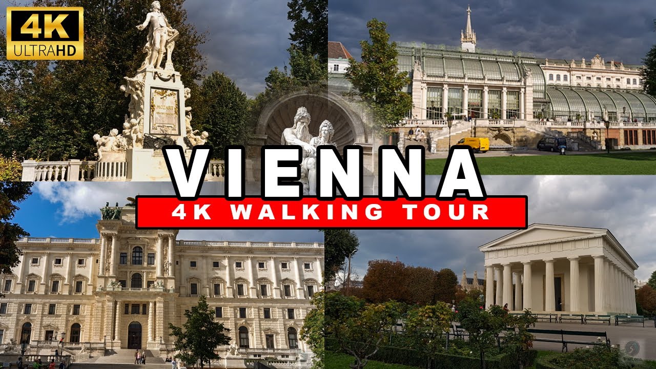 Vienna 4K Walk 2025 | Mozart Monument – Butterfly House – Albertina – Hofburg – Volksgarten Temple