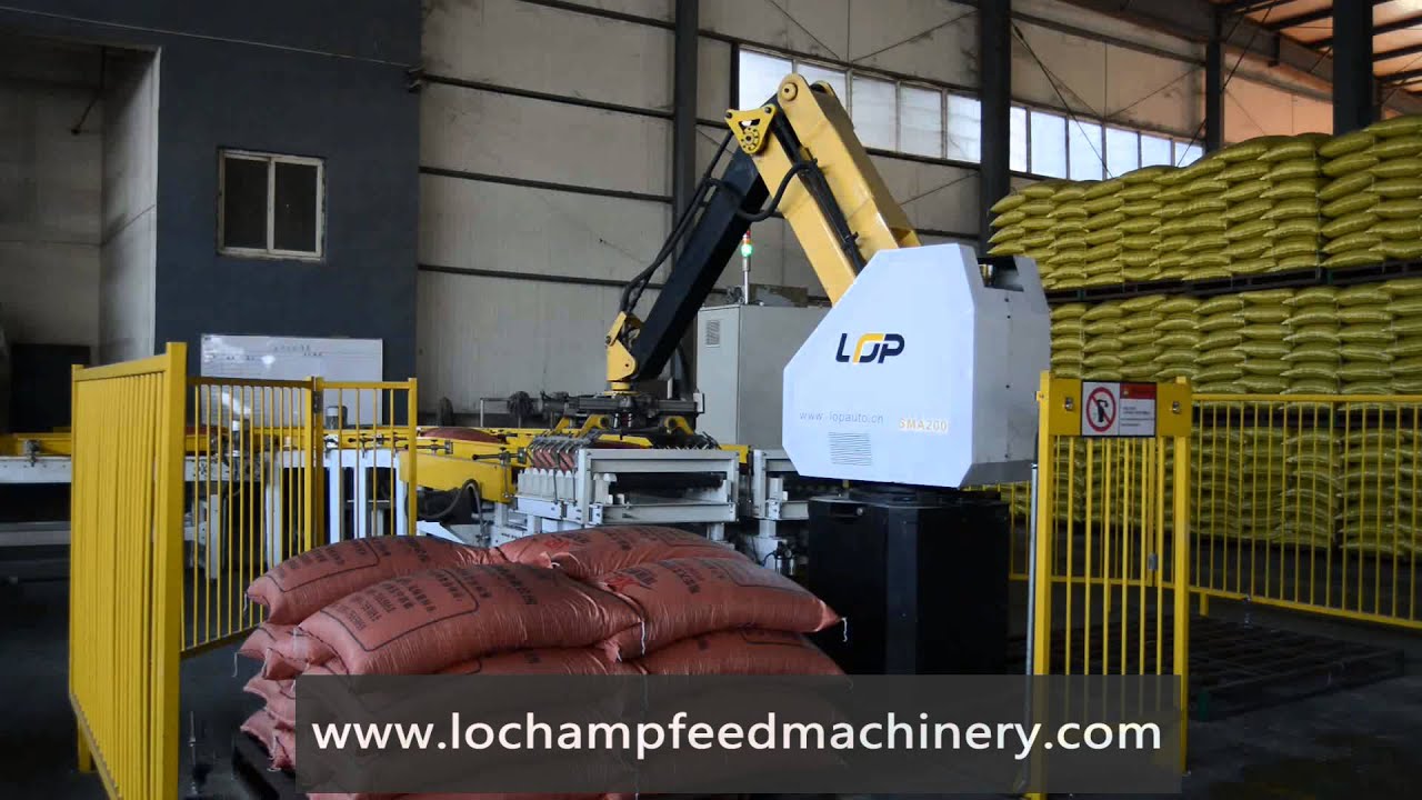 Robotic Bag Palletizer,Robot Palletiser Price,LoChamp Machinery