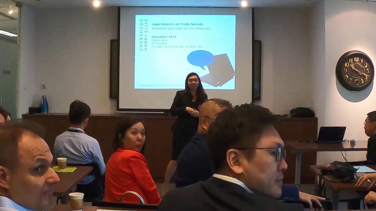 Seminar: "Practical Solutions to Trade Secret Enforcement Challenges" (8 Nov 2019)