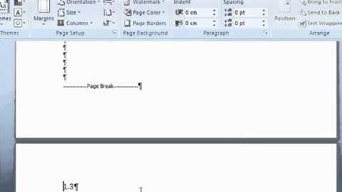 Breaks - Thesis Formatting on Microsoft Word 2007