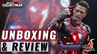 Hot Toys IRON MAN MK85 BATTLE DAMAGED Unboxing and Review | Avengers Endgame