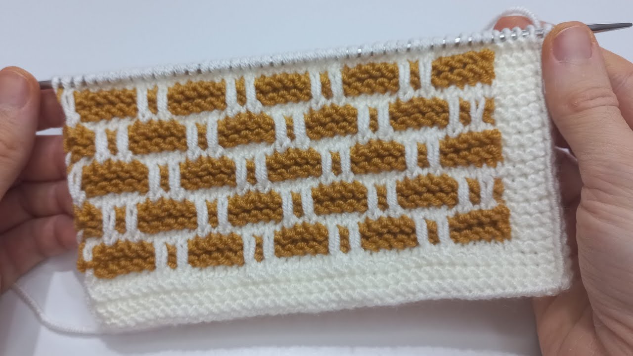 İki renkli tuğla deseni modeli yapımı