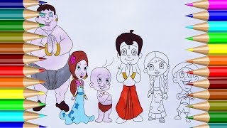 Chhota Bheem Coloring Book How To Draw Chhota Bheem,Raju,Indumati,Chutki,Jaggu