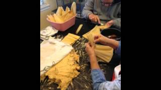 Making tamales  a family tradition continues