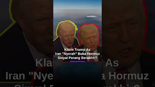 Trump AS Klaim Iran Beri Hadiah Buka Jalur Selat Hormuz, Sinyal Perang Berakhir?