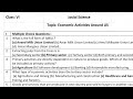 Economic Activities Around Us Class 6 ,social science  chapter worksheet solution with explanation