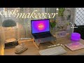 desk makeover 2023 ☻︎ cozy pastel setup, shopee haul, korean themed, unboxing