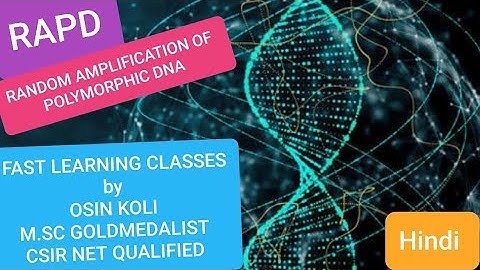 RAPD -  random amplification of polymorphic DNA (Hindi)