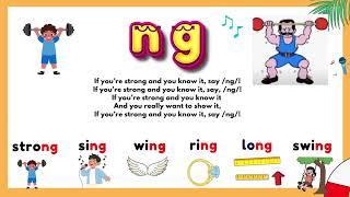 Jolly Phonics “NG” Song – Slow & Fast Versions for Kids || Words With /NG/ Sound  #jollyphonicssong