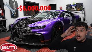 He Fixed A $6 Million Dollar Bugatti Chiron At Home!