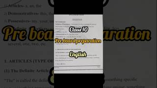 English pre board preparation 📚🧿.#shorts #class10