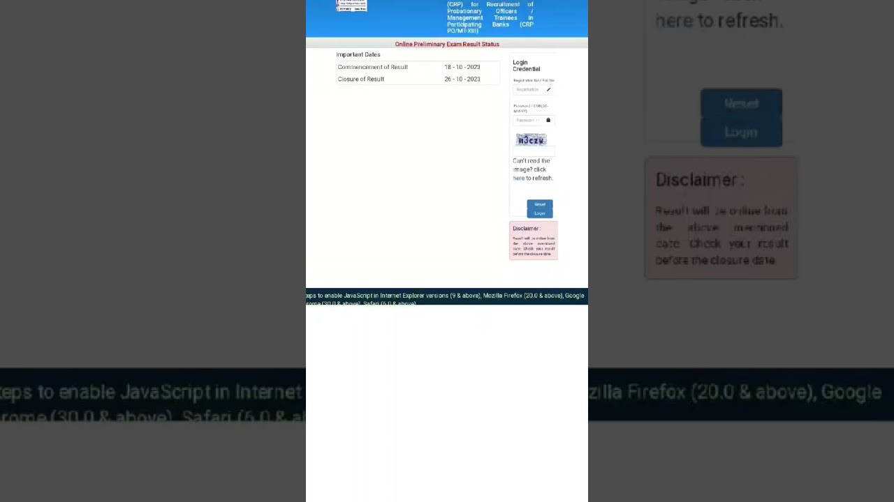 IBPS PO PRELIMINARY EXAM RESULTS OUT 