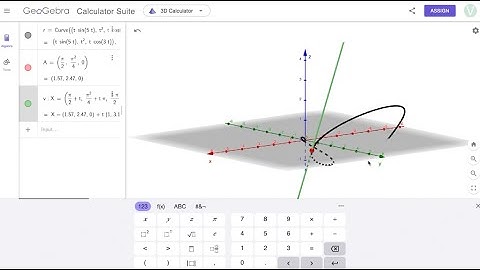 Example - Vector Equation of Tangent Line to 3D Space Curve