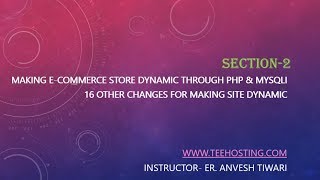 16 Other Changes For Making Site Dynamic  E Commerce Website In PHP MYSQL BOOTSTRAP