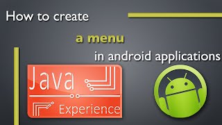 Android application menu example code
