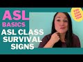 Basic ASL Classroom Survival Signs