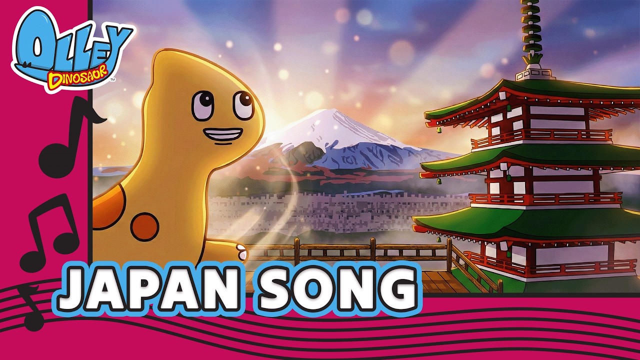 JAPAN SONG - Music Video | Olley Dinosaur | Learn Sing Explore