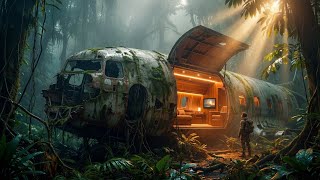 1940 Four-Engine Airplane Reclaimed and Luxury house  from the Jungle ASMR