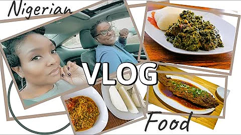 VLOG : FUFU + EGUSI SOUP + GOAT PEPPER SOUP | AFRICAN FOOD MUKBANG | FLAVORS NIGERIAN RESTAURANT
