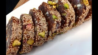 Khajoor ki barfi-healthy n tasty khajoor roll-easy khajoor roll-Diwali special sugar free sweets ???