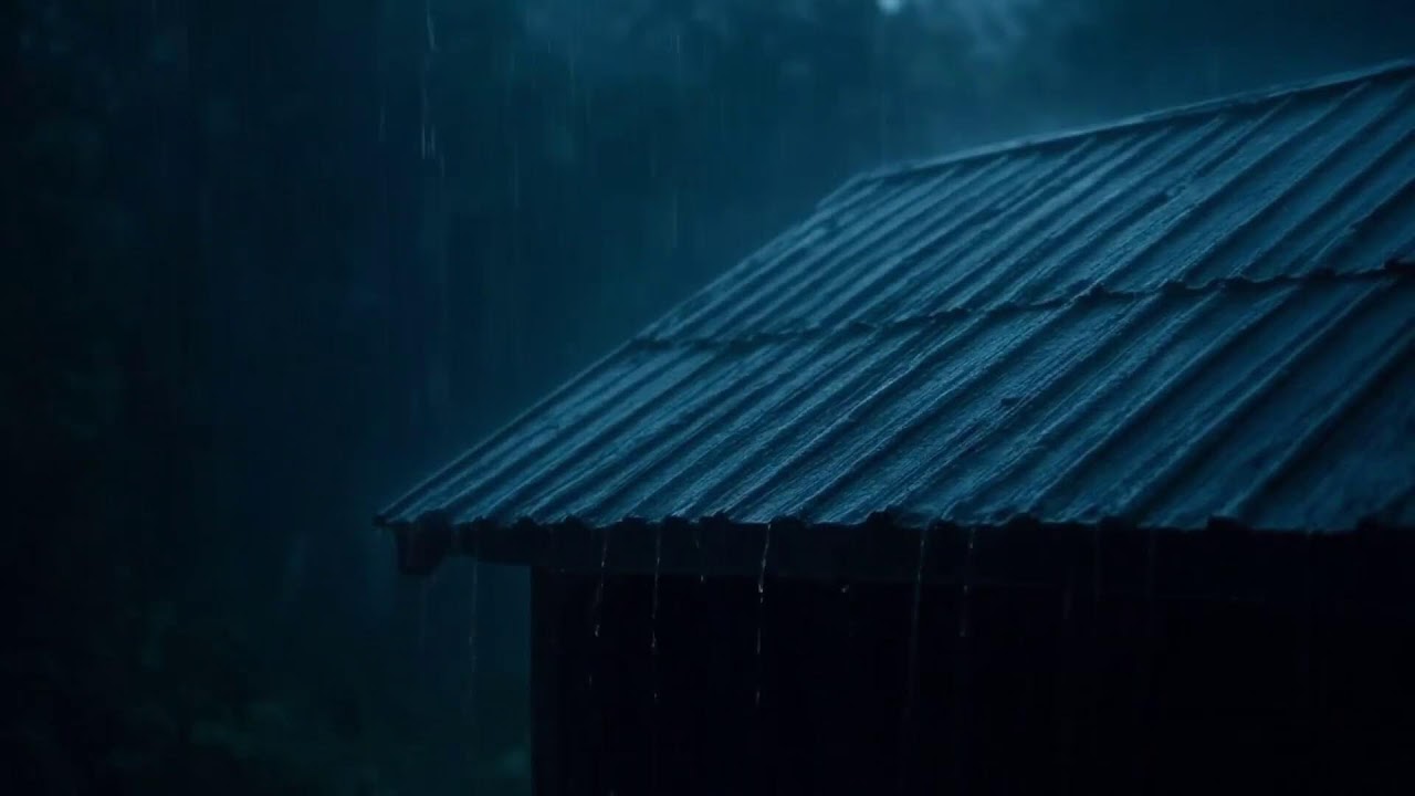 Heavy Rain on Metal Roof Long Sleep Sounds