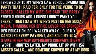 I SHOWED UP TO MY WIFE'S LAW SCHOOL GRADUATION PARTY I PAID FOR, ONLY TO SEE,