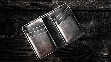Making Leather Vertical Bifold Wallet | PDF Template | ASMR
