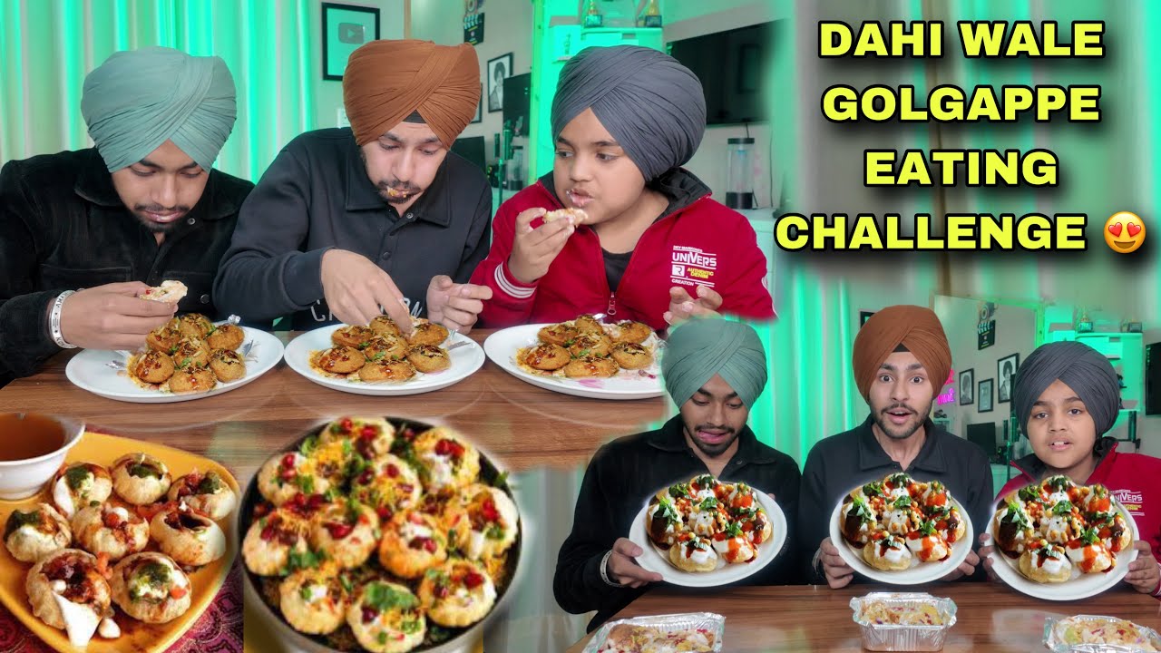 30 DAHI GOLGAPPE EATING CHALLENGE😱 WITH BROTHERS😍 - UNEXPECTED WINNER?🤣 ​⁠@Aman Jagraon