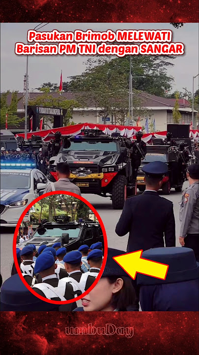 SECONDS When Brimob Troops Pass in Front of the TNI PM #tni #brimob #tniindonesia
