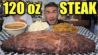 UNBEATEN 120oz TEXAS SALISBURY STEAK CHALLENGE (Over 8lbs) | Biggest Hamburger Steak