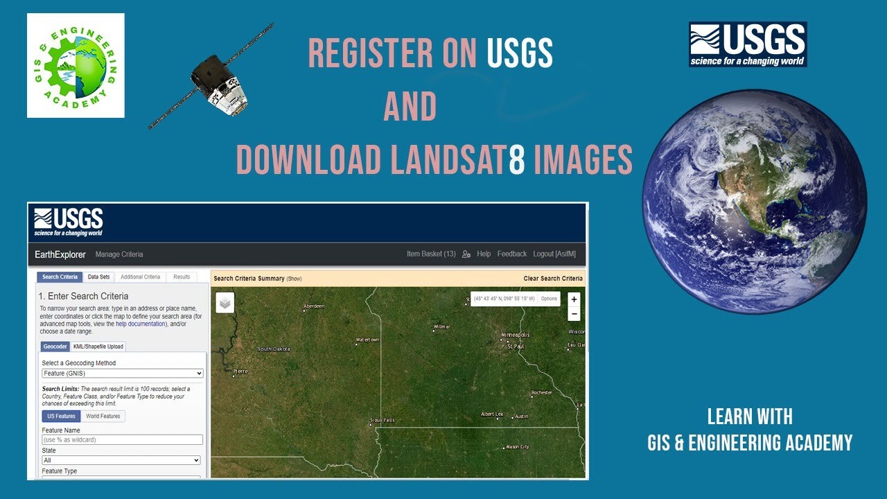 How to create account on the USGS Earth Explorer site Registration