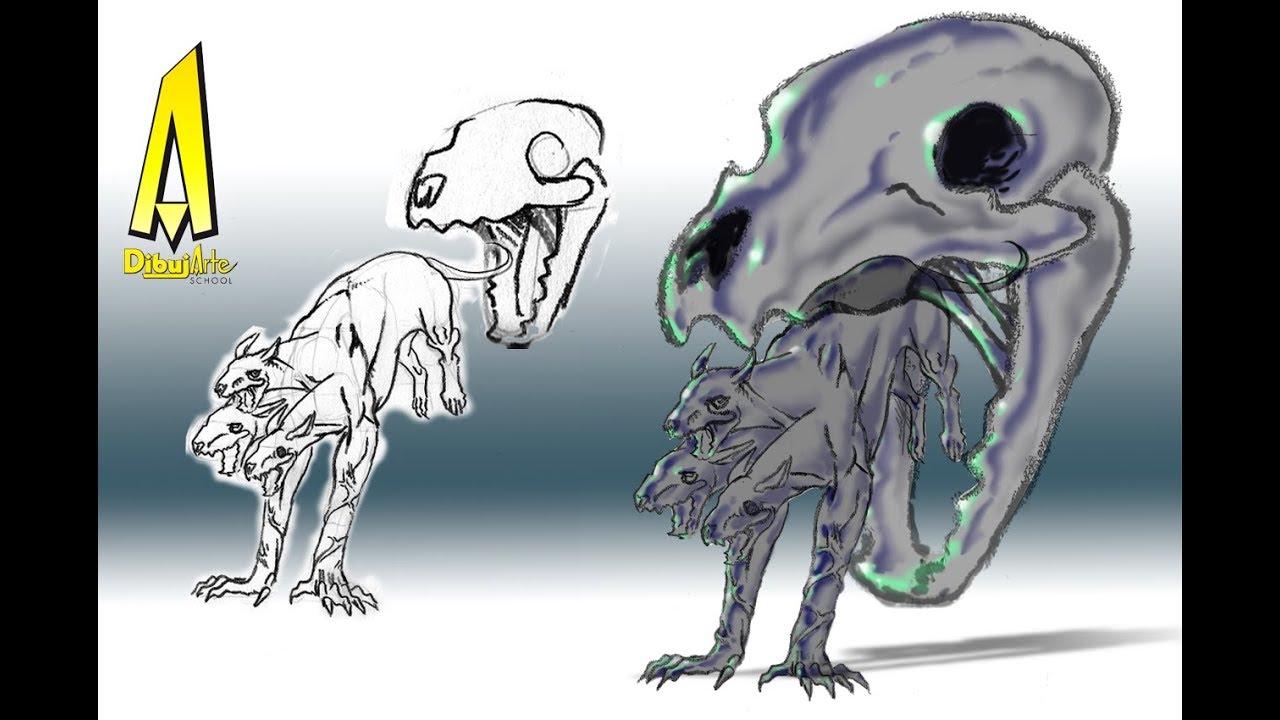 Tips de Dibujo: Criaturas Mitológicas, Cerbero - thptnganamst.edu.vn