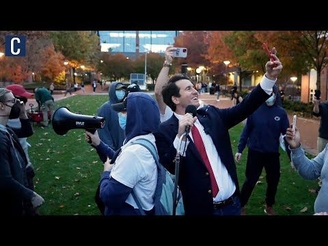 'Things were getting out of hand very [quickly]' | Students protest outside Uncensored America event