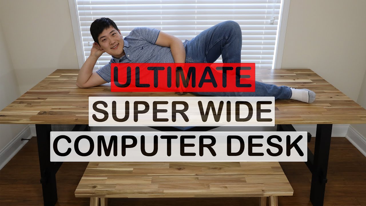 The Ultra Wide Computer Desk From Ikea Skogsta Review Youtube