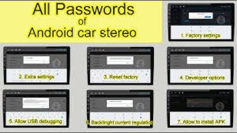 All passwords of Android Car stereo   Factory setting   Extra Setting   Reset Factory Topway TS7  ,