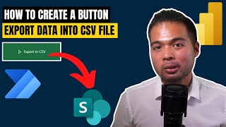 export to csv button in power bi to sharepoint or one drive // beginners guide to power bi in 2022