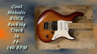 Cool Melodic ROCK Backing Track In F#Minor 140 BPM [ GUITAR BACKING TRACK ]