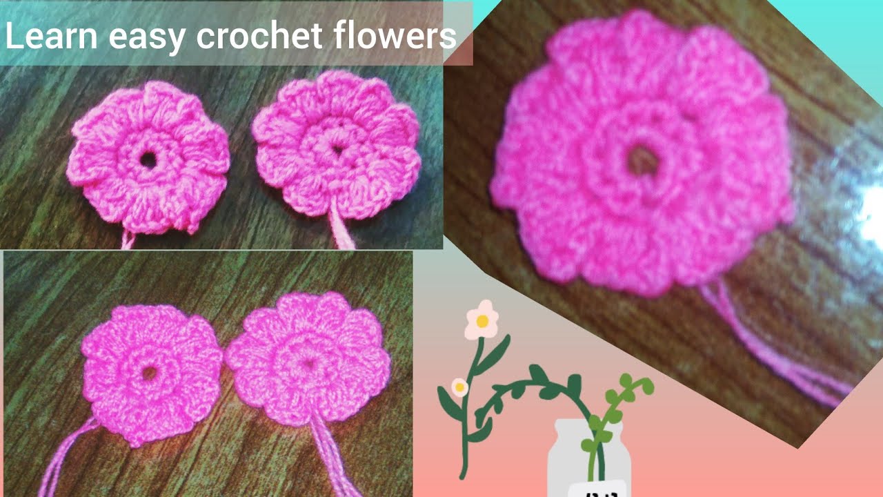 Learn easy crochet flowers YouTube