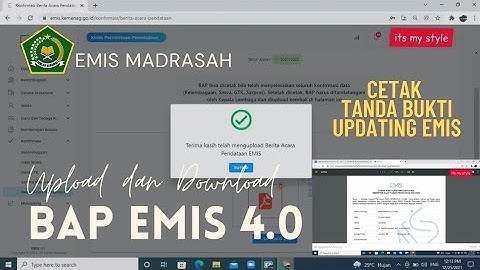 CARA DOWNLOAD DAN UPLOAD BAP EMIS 4.0 || CETAK TANDA BUKTI UPDATING DATA EMIS