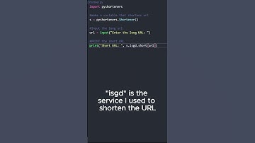 URL Shortener using #python (pyshorteeners)